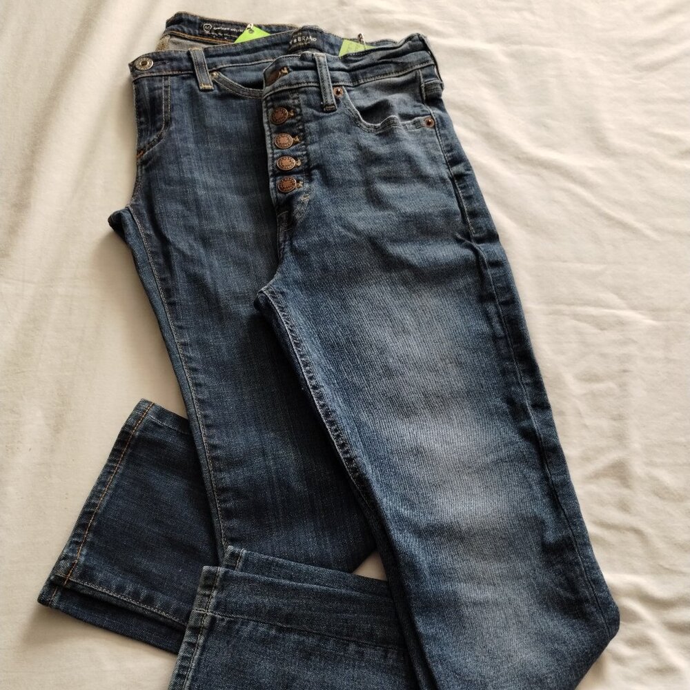 SET of 2 CROP & Ankle Jeans Sz 25/0 - LUCKY BRAND & Adriano Goldschmid